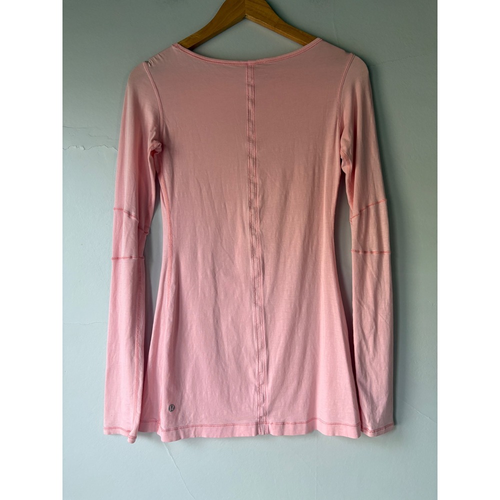 Lululemon Devotion Long Sleeve Tee Bleached Coral Size 2 - Picture 11 of 11
